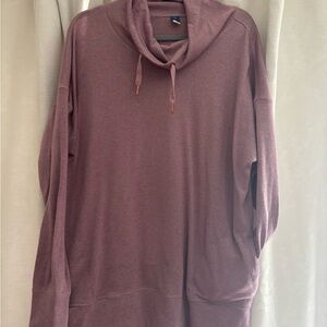 Cozy Purple Cowl Neck Sweater